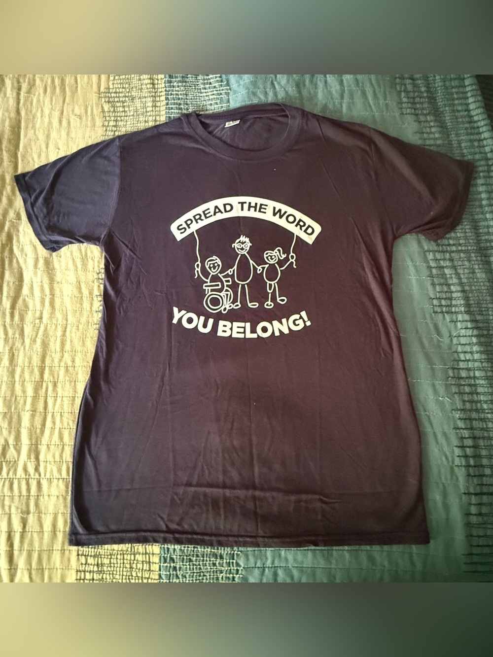 “Spread The Word You Belong” 🆕 Graphic Tee - Navy blue
